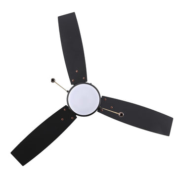 Blair 42" 1-Light Modern Minimalist 3-Speed Iron Height Adjustable Integrated LED Ceiling Fan with Pull Chains - JONATHAN Y